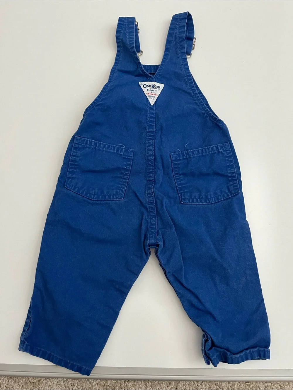 Vintage OshKosh B'gosh Royal Blue Toddler Overalls
